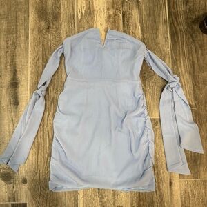 Elegant Blue Off-Shoulder Dress